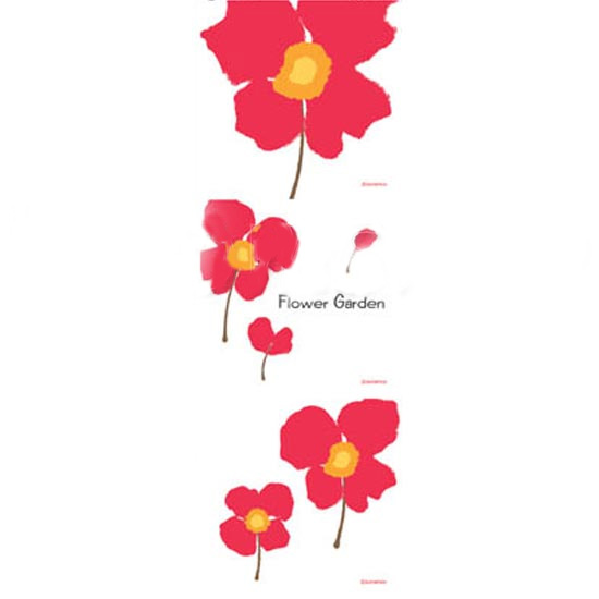Tiles-Red Flowers (6 pcs)